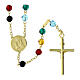 Gold plated silver rosary of the 2025 Jubilee with 0.02 in Preciosa beads s3