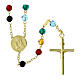 Rosary Jubilee 2025 with golden beads 6 mm in Preciosa silver s3