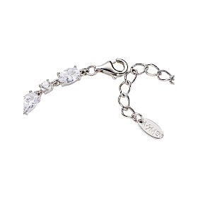 Bracelet zircons blancs ovales Amen argent 925