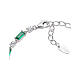Amen 925 silver green zirconia bracelet round white baguettes s2