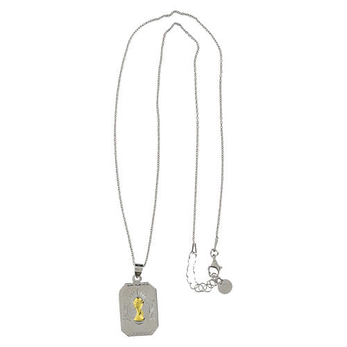 Colar prata 925 cálice dourado Comunhão Agios 4