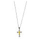 Collar plata 925 cruz cáliz dorado comunión Benedictus s1