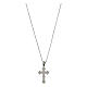 Collier argent 925 croix calice doré Communion Benedictus s3