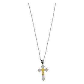 Collana argento 925 croce calice dorato comunione Agios