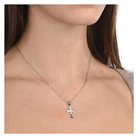 Collana argento 925 croce calice dorato comunione Agios