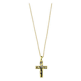 Collana dorata croce albero vita argento 925 Agios