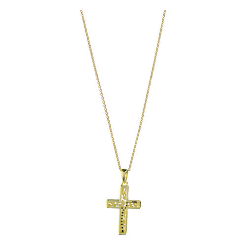 Collana dorata croce albero vita argento 925 Agios 3
