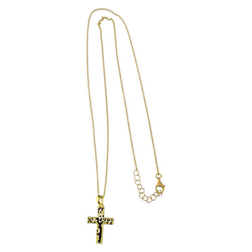 Collana dorata croce albero vita argento 925 Agios 4