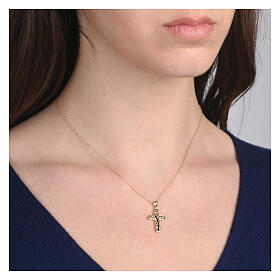 Gold Cross Tree of Life 925 Silver Agios Necklace