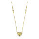 925 Silver Heart Necklace Golden Zirconia, Agios s1