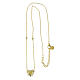 925 Silver Heart Necklace Golden Zirconia, Agios s4
