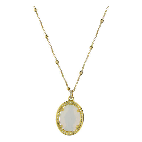 Collana dorata Agios Madonna Miracolosa argento 925 3