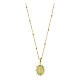 Collana dorata Madonna Miracolosa argento 925 zirconi Agios s1