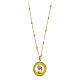 Gold plated necklace by Agios, Nativity with rhinestones and 925 silver s1