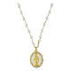 Golden Pearl Necklace Agios Miraculous Mary 925 Silver s1