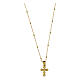 Collar dorado cruz zircones blancos plata 925 Agios s2