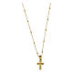 Collier doré croix zircons blancs argent 925 Benedictus s3