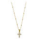 Collana dorata croce zirconi bianchi argento 925 Benedictus s1