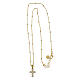 Agios 925 silver gold-plated cross necklace with white zirconia s4