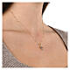 Collana dorata croce zirconi blu argento 925 Agios s2