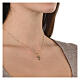 Gold plated necklace by Agios, cross of black rhinestones and 925 silver s2