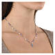 Collar cruz zircones azules plata 925 Agios s2