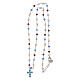 Necklace with blue zircon cross 925 silver, Agios s4
