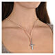 Collier cuir beige croix arbre de vie argent 925 Agios s2