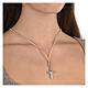 Collana pelle beige croce albero vita argento 925 Agios s2