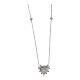 925 Silver Necklace White Zircon Heart, Agios s3