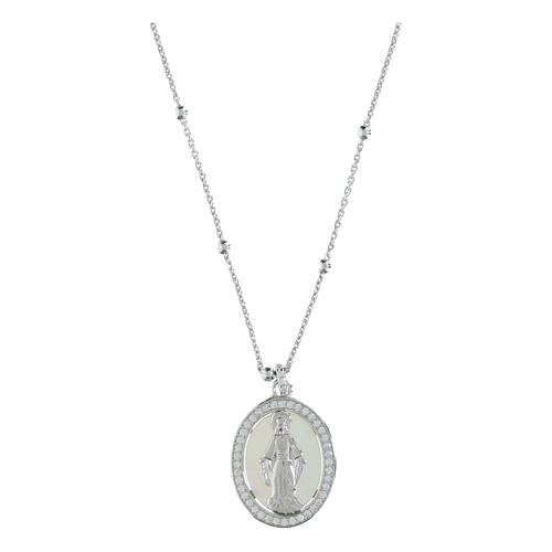 925 Silver Agios Miraculous Virgin Mary Necklace 1
