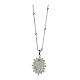 925 Silver Miraculous Mary Necklace with Zircons by Agios s3