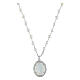 925 Silver Pearl Miraculous Mary Necklace, Agios s3