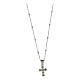 925 Silver Cross Necklace with White Zircons by Agios s3