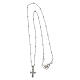 925 Silver Cross Necklace with White Zircons by Agios s4