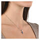 Collana argento 925 croce zirconi blu Agios s2