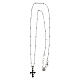 Collana argento 925 croce zirconi neri Agios s4