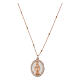 Rose Gold Agios Miraculous Virgin Mary Necklace 925 Silver s1
