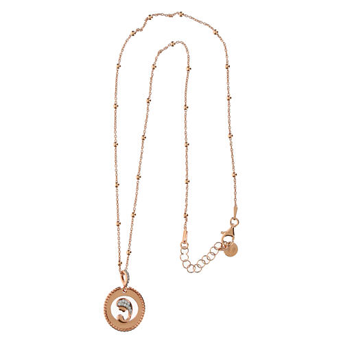 Collier or rosé Nativité zircons argent 925 Benedictus 5