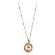 925 Silver Rose Gold Virgin Mary and Child Zircon Necklace by Agios s1