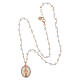 Collier perles rosé Agios Vierge Miraculeuse argent 925 s3