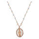Rose pearl Miraculous Mary necklace 925 silver, Agios s1