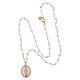 Rose pearl Miraculous Mary necklace 925 silver, Agios s4