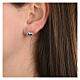 Boucles d'oreilles argent coeur zircons blancs Agios s2