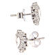 Boucles d'oreilles argent coeur zircons blancs Agios s3