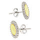 925 Silver Gold-plated Miraculous Mary Earrings with White Zircons by Agios s3