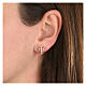 Clous d'oreilles dorés croix zircons blancs Agios s2