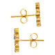 Golden Cross Earrings with Black Zircons by Agios s3