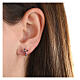 Boucles d'oreilles plaquées or croix zircons violets Agios s2