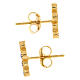 Boucles d'oreilles plaquées or croix zircons violets Agios s3